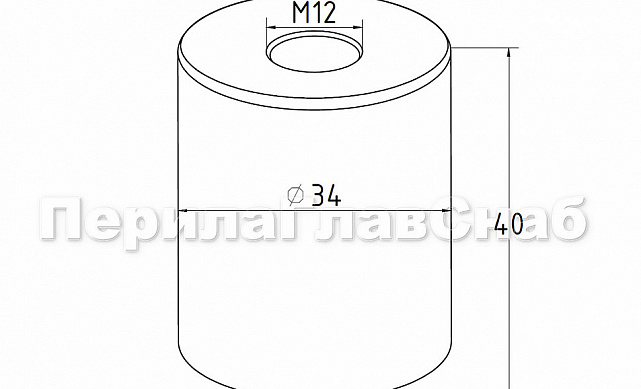 Одноанкерная закладная под Ø38.1 мм, М12 (AISI 201) k227 2 Одноанкерная закладная под Ø38.1 мм, М12 (AISI 201) k227 2