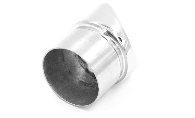 Наконечник седловина прямая 90° на стойку Ø38.1 мм, под поручень Ø38.1 мм, литая, полированная, AISI 304, k044-2 4 Наконечник седловина прямая 90° на стойку Ø38.1 мм, под поручень Ø38.1 мм, литая, полированная, AISI 304, k044-2 4