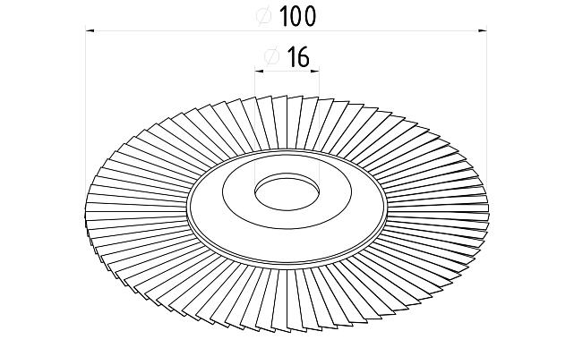 КЛТ круг лепестковый тарельчатый P80х100х7 мм k418-2 3