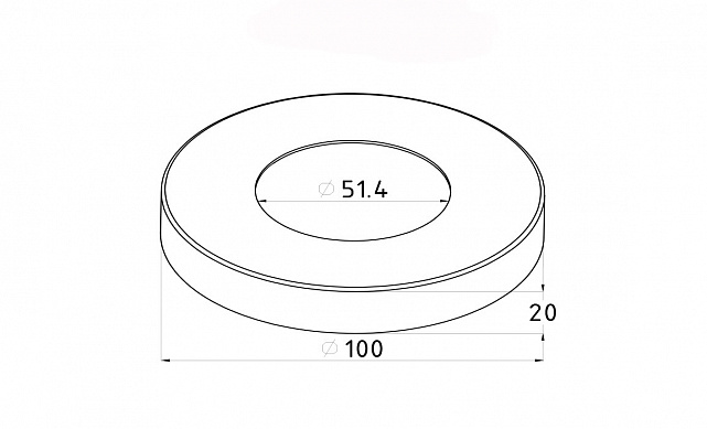 Низ стойки Ø50.8 мм, 102х18х0.8, полированный (AISI 304) k217-2 2 Низ стойки Ø50.8 мм, 102х18х0.8, полированный (AISI 304) k217-2 2