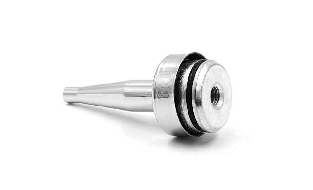 Наконечник палец (солдатик) с системой фиксации из алюминия в стойке Ø38.1 мм, полированный, нержавеющий (AISI 304) k041 5 Наконечник палец (солдатик) с системой фиксации из алюминия в стойке Ø38.1 мм, полированный, нержавеющий (AISI 304) k041 5
