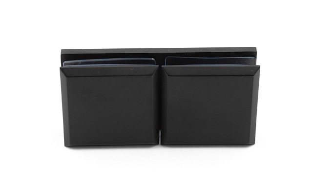 Коннектор для душевой кабины стекло-стекло 180°, 45х45, черный, вырез 71 t734 BZn 6 Коннектор для душевой кабины стекло-стекло 180°, 45х45, черный, вырез 71 t734 BZn 6