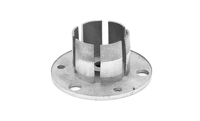 Цанга под трубу Ø42.4 мм, полированная #600, AISI 304, 3 отв. Ø7 мм, 3 отв. Ø9 мм, k334 3 Цанга под трубу Ø42.4 мм, полированная #600, AISI 304, 3 отв. Ø7 мм, 3 отв. Ø9 мм, k334 3