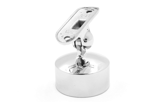 Наконечник шарнирный на стойку Ø50.8 мм, под поручень Ø50.8 мм, наружный, литой, полированный, нержавеющий (AISI 304) k326-4 5 Наконечник шарнирный на стойку Ø50.8 мм, под поручень Ø50.8 мм, наружный, литой, полированный, нержавеющий (AISI 304) k326-4 5