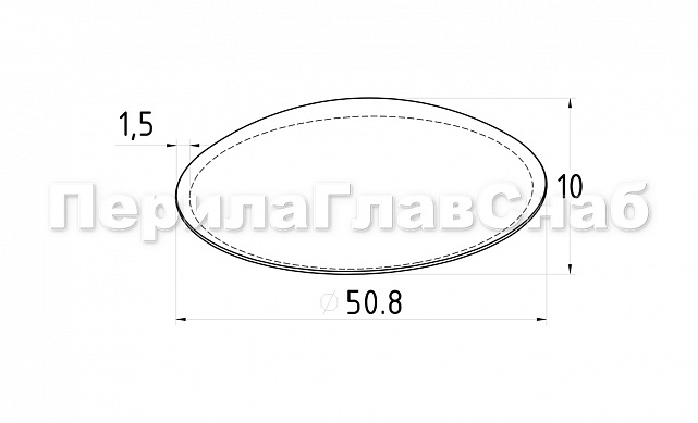 Заглушка сварная на трубу Ø50.8 мм полированная (AISI 304) k057 3 Заглушка сварная на трубу Ø50.8 мм полированная (AISI 304) k057 3