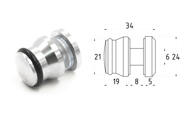 Комплект раздвижной системы для душевой, AISI 304, шлифованный t401 SSS 9 Комплект раздвижной системы для душевой, AISI 304, шлифованный t401 SSS 9