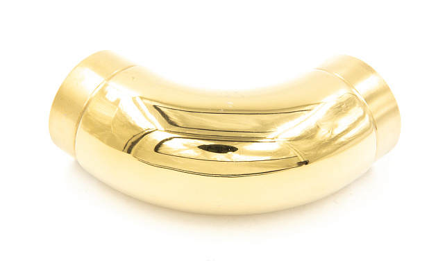 Отвод поручня под Ø50.8х102х1.45 мм, 90°, полированный 600 Grit, с двумя установочными кольцами, золото k052-88 4 Отвод поручня под Ø50.8х102х1.45 мм, 90°, полированный 600 Grit, с двумя установочными кольцами, золото k052-88 4