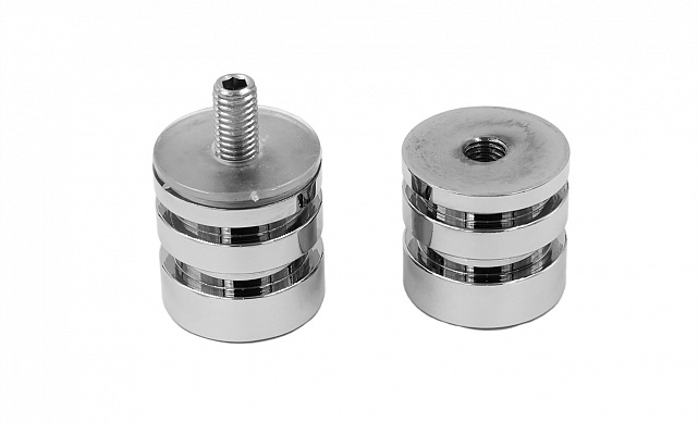 Ручка-кноб для двери 32х38 мм латунь-хром, полированная t694 PC 4 Ручка-кноб для двери 32х38 мм латунь-хром, полированная t694 PC 4