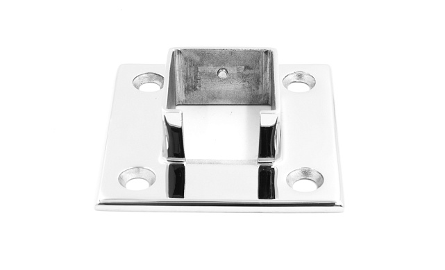 Фланец для трубы с пазом 40х40 мм, полированный, литой (AISI 304) k554 3 Фланец для трубы с пазом 40х40 мм, полированный, литой (AISI 304) k554 3