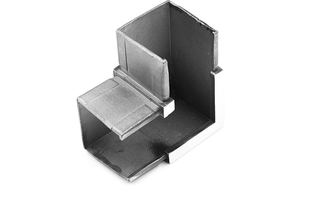 Отвод для поручня с пазом 40х40 мм, полированный, (AISI 304) k546 5 Отвод для поручня с пазом 40х40 мм, полированный, (AISI 304) k546 5