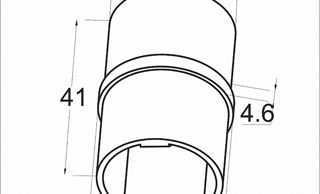 Соединитель для поручня с пазом Ø42.4х5 мм, полированный (AISI 304) k229-2 2 Соединитель для поручня с пазом Ø42.4х5 мм, полированный (AISI 304) k229-2 2