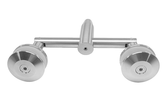 Крепление двойное с рутелями к стене, AISI 304 k629 7 Крепление двойное с рутелями к стене, AISI 304 k629 7