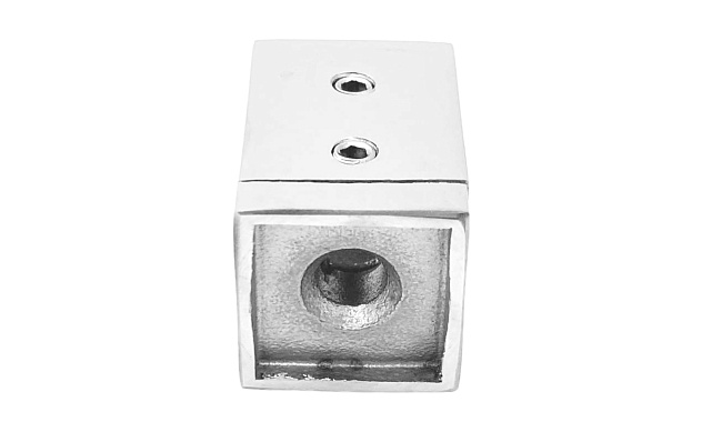 Ригеледержатель под квадратный ригель 15х15 мм, полированный, (AISI 304) k266-3 5 Ригеледержатель под квадратный ригель 15х15 мм, полированный, (AISI 304) k266-3 5