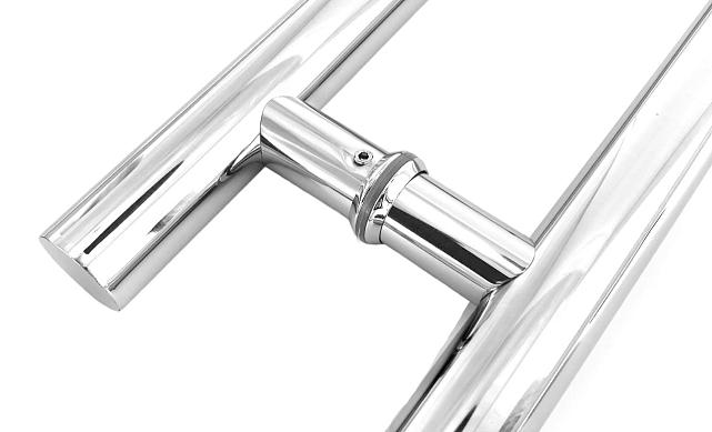 Ручка для стеклянной двери рейлинг двухсторонняя для стекла 8-12 мм, 32х1500х1800 мм, полированная t633-1800 PSS  3