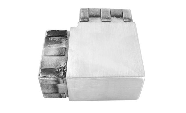 Отвод для поручня с пазом 40х60 мм, шлифованный (AISI 304) Фk542-2 3 Отвод для поручня с пазом 40х60 мм, шлифованный (AISI 304) Фk542-2 3