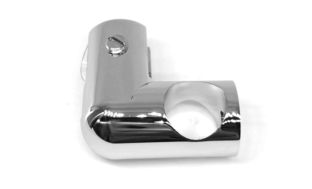 Держатель стекла сквозной боковой, для трубы 19 мм, полированный, t912 PSS 5