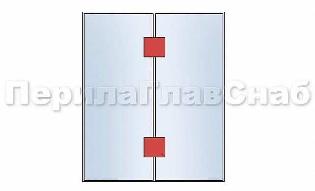 Коннектор стекло-стекло 53х53, шлифованный t122 SSS 3