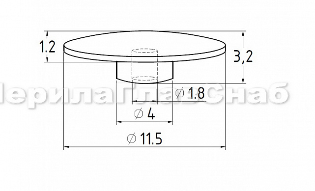 Заглушка пластиковая, для винтов в душевых петлях и стеклодержателях t322 2 Заглушка пластиковая, для винтов в душевых петлях и стеклодержателях t322 2