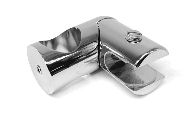 Держатель стекла сквозной боковой, для трубы 19 мм, полированный, t912 PSS 6