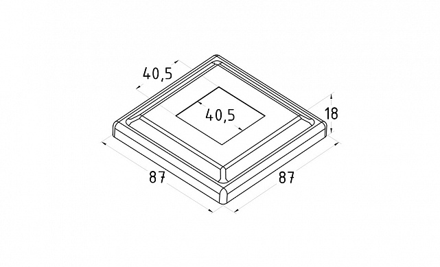 Низ стойки 87х87 мм, S=0.8, под 40х40 мм, AISI 201 k030-3 2 Низ стойки 87х87 мм, S=0.8, под 40х40 мм, AISI 201 k030-3 2