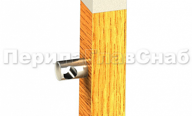 Готовая стойка 40х40х950 мм, деревянная, со вставками из нержавеющей стали 2х100 мм с 3 ригеледержателями k740-1-G 3 Готовая стойка 40х40х950 мм, деревянная, со вставками из нержавеющей стали 2х100 мм с 3 ригеледержателями k740-1-G 3