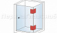 Петля для душевой кабины стекло-стекло 90° 90х55 мм шлифованная  t304 SSS