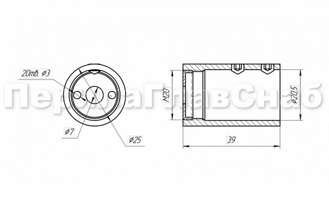 Коннектор стена-труба для трубы 19 мм, без юбки, полированный t907-2 PSS 2 Коннектор стена-труба для трубы 19 мм, без юбки, полированный t907-2 PSS 2