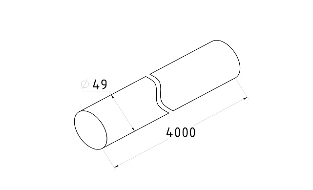 Пластиковый поручень текстурный, цвет белый, Ø49мм, длина 4м k893-2 2 Пластиковый поручень текстурный, цвет белый, Ø49мм, длина 4м k893-2 2