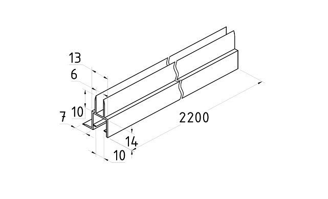 Уплотнитель для стекла в душевую кабину 10 мм, прозрачный, стена-стекло 2200 мм t226 3 Уплотнитель для стекла в душевую кабину 10 мм, прозрачный, стена-стекло 2200 мм t226 3