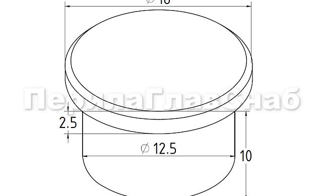 Заглушка точеная для трубы Ø16х1.5 мм полированная (AISI 316) k040-4 2