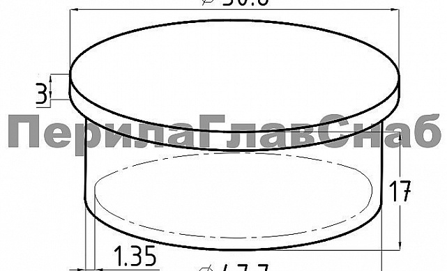 Заглушка для трубы литая плоская Ø50.8 мм (AISI 304) k225 2 Заглушка для трубы литая плоская Ø50.8 мм (AISI 304) k225 2