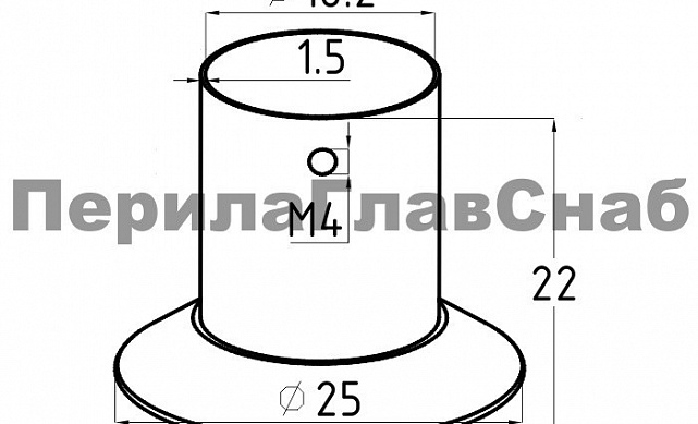 Фланец для трубы Ø16 мм, штампованный, полированный, (AISI 304) k207-3 2 Фланец для трубы Ø16 мм, штампованный, полированный, (AISI 304) k207-3 2