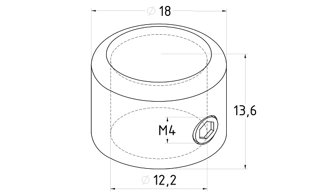 Заглушка для трубы круглая Ø12 мм, наружная, нержавеющая сталь AISI 304, полированная k246-12  2 Заглушка для трубы круглая Ø12 мм, наружная, нержавеющая сталь AISI 304, полированная k246-12  2