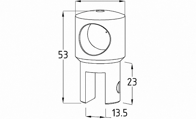 Крепежный элемент труба-стекло глухой для трубы 19 мм, полированный t913 PC 4 Крепежный элемент труба-стекло глухой для трубы 19 мм, полированный t913 PC 4