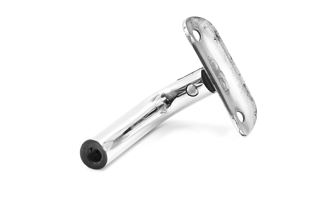 Держатель поручня выносной на стойку, с регулируемым ложементом под трубу Ø38.1 мм, резьба внутренняя М8, полированный, (AISI 304) k261  3 Держатель поручня выносной на стойку, с регулируемым ложементом под трубу Ø38.1 мм, резьба внутренняя М8, полированный, (AISI 304) k261  3