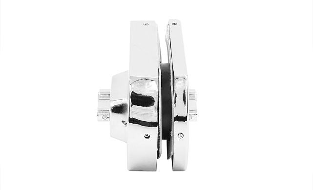 Замок для стеклянной двери вертикальный с ответной частью на стену и пол, полированный, вырез 15 t135 PSS 8 Замок для стеклянной двери вертикальный с ответной частью на стену и пол, полированный, вырез 15 t135 PSS 8