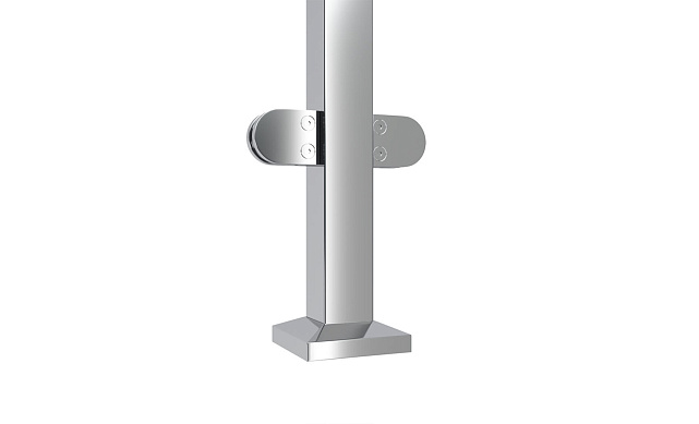 Стойка квадратная 40х40: 4 литых стеклодержателя, шлифованная, высота 950 мм AISI 304 k746-7 4 Стойка квадратная 40х40: 4 литых стеклодержателя, шлифованная, высота 950 мм AISI 304 k746-7 4