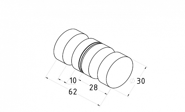 Дверная ручка «кноб», алюминий-хром, полированная t692 ALPC 2 Дверная ручка «кноб», алюминий-хром, полированная t692 ALPC 2