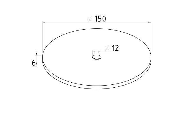 Прессованный круг 150х6х12мм 3SF P-1143 2 Прессованный круг 150х6х12мм 3SF P-1143 2