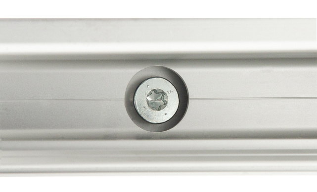 Комплект профиля зажимного для стекла 12мм и 6+6,с отверстиями, АНОД. алюминий 100х60мм, т100-1-12 7