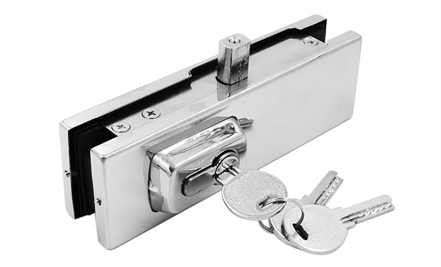 Замок для стеклянной двери угловой с круглым ригелем комплект, полированный t150 PSS 7 Замок для стеклянной двери угловой с круглым ригелем комплект, полированный t150 PSS 7