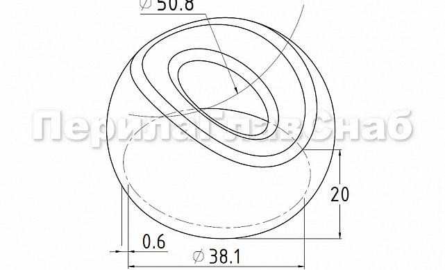Наконечник стойки штамп, под 90° Ø38/50 х 0,6 AISI 201 k017-5 2 Наконечник стойки штамп, под 90° Ø38/50 х 0,6 AISI 201 k017-5 2