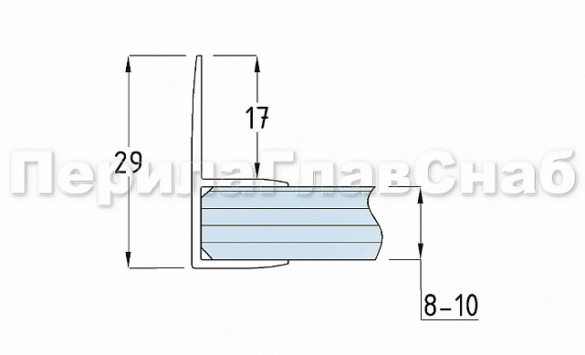 Уплотнитель для стекла в душевую кабину 8 мм, стекло-стекло 2200 мм t215 2 Уплотнитель для стекла в душевую кабину 8 мм, стекло-стекло 2200 мм t215 2