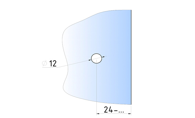 Ручка-кноб для душа, алюминий-черный t691 ALBL 3 Ручка-кноб для душа, алюминий-черный t691 ALBL 3