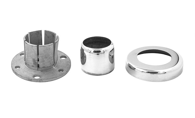 Цанга Ø38.1 мм, низ 8х82 под анкер 8 мм, (AISI 316), (для установки на деревянную ступень, бетон, крепление на 3 анкера М8) k026-3 4 Цанга Ø38.1 мм, низ 8х82 под анкер 8 мм, (AISI 316), (для установки на деревянную ступень, бетон, крепление на 3 анкера М8) k026-3 4