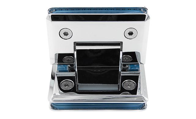 Петля для душевой кабины стекло-стекло 90° 90х55 мм латунь-хром, полированная t304 PC 8