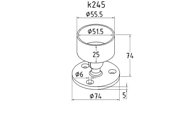 Фланец с шарниром для трубы Ø50.8 мм полированный, литой, AISI 304 k245 2 Фланец с шарниром для трубы Ø50.8 мм полированный, литой, AISI 304 k245 2
