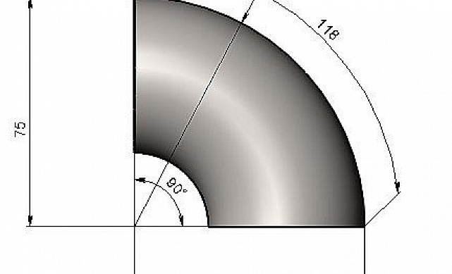Отвод поручня под сварку для Ø50.8х118х1.5 мм,  полированный 400 Grit, (AISI 201) k021-12 2 Отвод поручня под сварку для Ø50.8х118х1.5 мм,  полированный 400 Grit, (AISI 201) k021-12 2