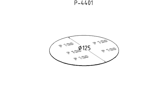 (Расходн.) P-4401 Шлиф.круг самолип. белый d.125 мм, P.120 2 (Расходн.) P-4401 Шлиф.круг самолип. белый d.125 мм, P.120 2