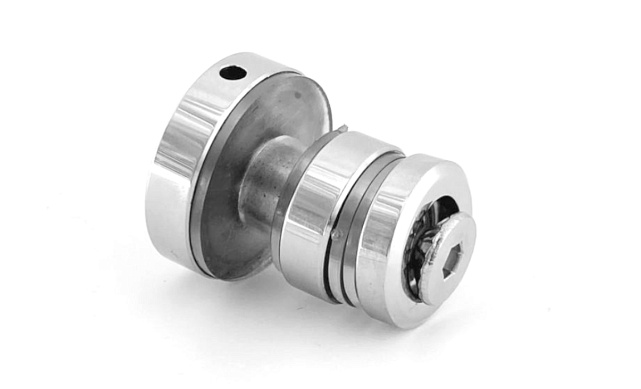 Крепление трека 30х10 к стеклу, AISI 304 полированная t449 PSS 3